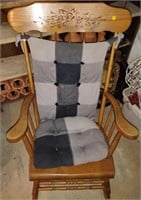 Wooden Rocking Chair w/ Cushions