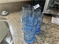 SET OF BLUE GLASSES