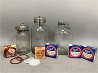 Clear Glass Jars with Lids, Extra Seals and More