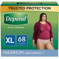Depend Fresh Protection Adult Underwear - Xl 68CT