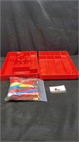 Vintage plastic organizers and kid utensils