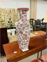 Victorian Red Painted Porcelain Vase