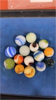 Vintage shooters marbles  13/16” to 31/32”  mint