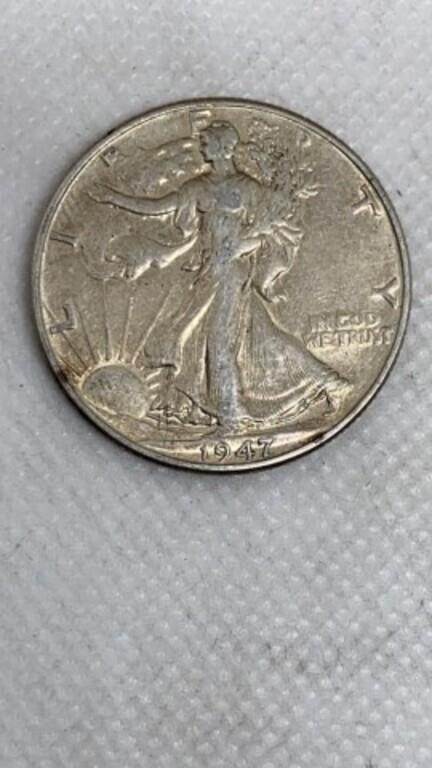 1947 Walking Liberty half dollar