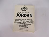 1997 Michael Jordan 5th Finals MVP 22K Gold Card