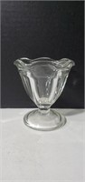 Vintage Anchor Hocking Clear Glass Footed Tulip