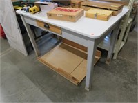 Work table with granite top, 48" X 27"