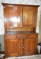 Step back cupboard, 19th century. Replaced hardwar