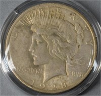 Silver U.S. Peace 1 Dollar 1923 Fine