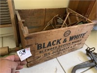 Black and White Wiskey Wooden Box