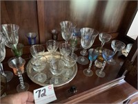 Wine Glasses and Serving Tray