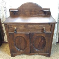 Small Antique Cabinet & Stool