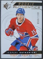 Jesperi Kotkaniemi 2018-19 SP Rookie Authentics