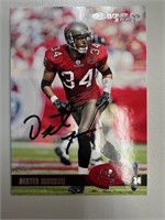 Bucs Dexter Jackson Signed Card with COA