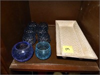 Tray & Glassware with Candles