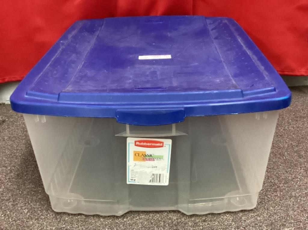 59 quart clear storage tote with lid