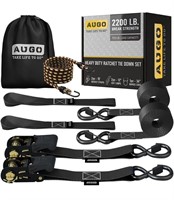 ($37) AUGO Ratchet Tie Down Straps -2 PK– 15