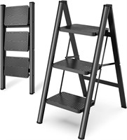 HBTower Folding Step Ladder with Anti-Slip Pedals