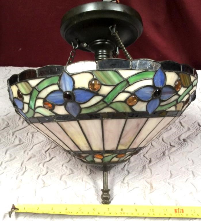 Beautiful Tiffany Style Stained Glass Hanging Lamp