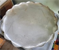 LARGE SERVING TRAY, GLASSWARE, CERAMICS, ETC.