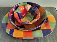 3 PC. TABLE TOP CERAMICWARE CARACAS - HAND