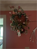 Grape vine heart wreath with flower arrangement