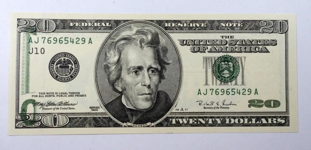 1996 $20 "ERROR NOTE" FRN