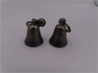 BELL Themed Sterling ClipOn Earrings 5g