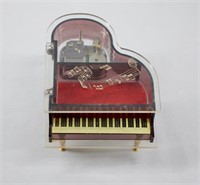 Acrylic Music Box Piano Figurine 3"h x 6"w
