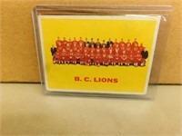 1964 Topps B.C Lions #10 Team CFL Football Card