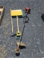 String trimmer has compression and tools