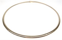 14K Gold Omega Collar Necklace (18" long)