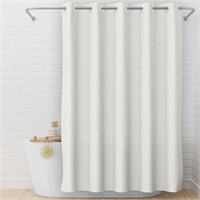 Hookless 3-in-1 Waffle Shower Curtain with Liners