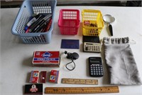 Baskets, Markets, calculators, etc.