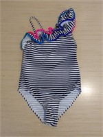 Ruffled Shoulder 1-Piece Swimsuit Size 9/10 *See