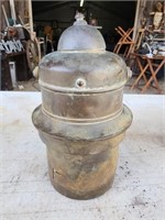 Very Unusual Antique Brass Light Lantern