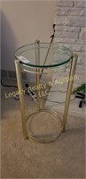 glass top lamp table
