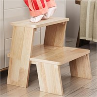 Wooden Toddler Step Stool for Bathroom Sink,