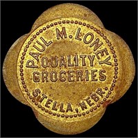 - Paul M. Loney; Stella, NE 25C Grocery Token