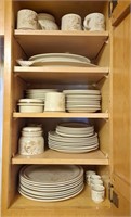 55 pieces of Royal Doulton sandsprite dinnerware.