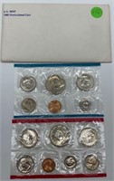 1980 US Mint Uncirculated Coin Set, P & D Mint