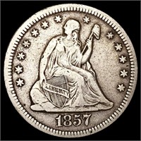 1857-O Seated Liberty Quarter NICELY CIRCULATED