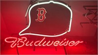 "Boston Budweiser" ball cap Neon Sign