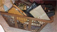 basket of purses and wallets