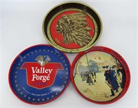 Valley Forge and Iroquois Beer Trays