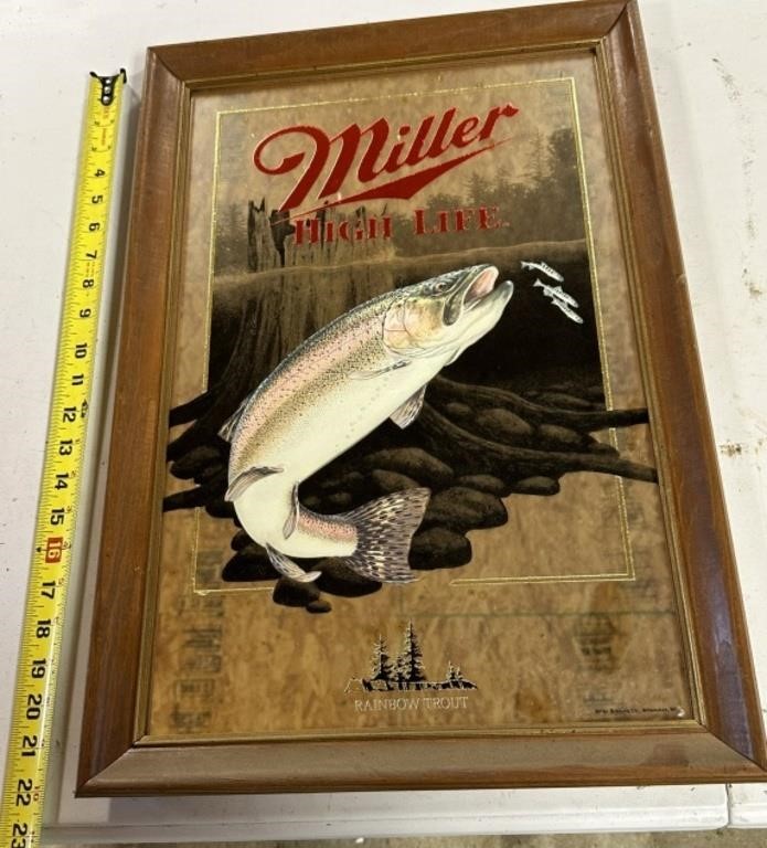 Miller High Life Mirror - Rainbow Trout