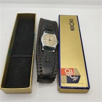 Novoris vintage black cuff watch   - WD