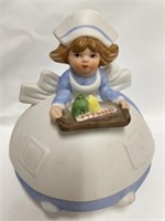 Nurse Figurine Music Box  Vintage 1970s. - 80s