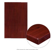 30" x 48"  High-Gloss Mahogany Resin Table Top