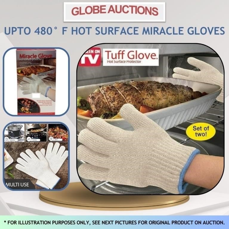 UPTO 480° F HOT SURFACE MIRACLE GLOVES